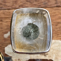 Marcasite in Quartz Ring